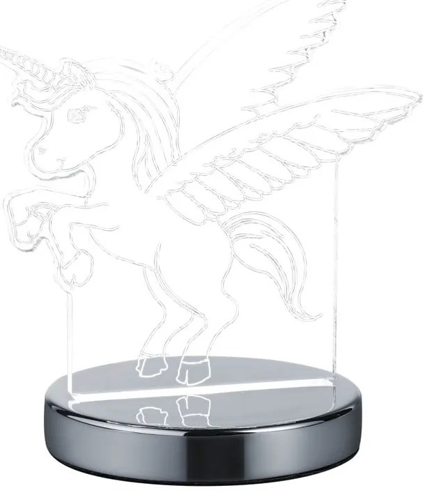 Lampada da tavolo a LED in argento lucido (altezza 17 cm) Karo - Trio