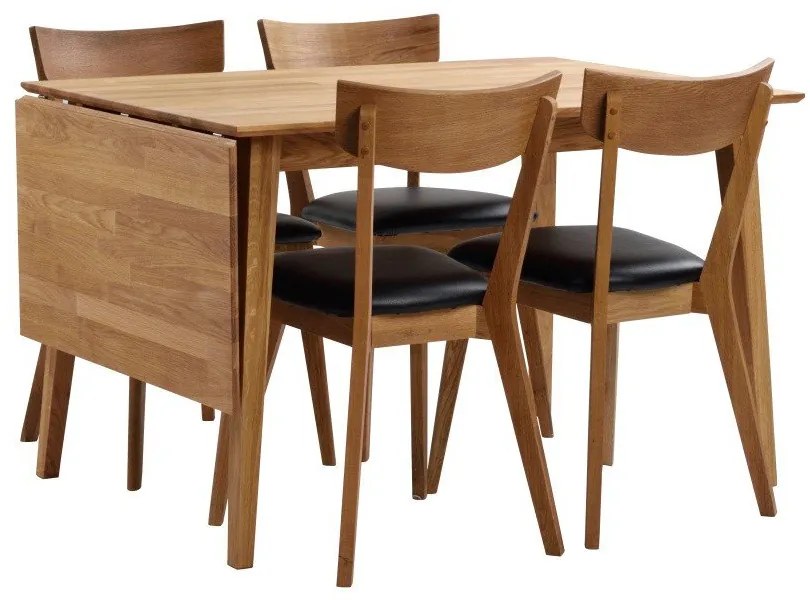 Tavolo da pranzo pieghevole in rovere naturale , 120 x 80 cm Filippa - Rowico