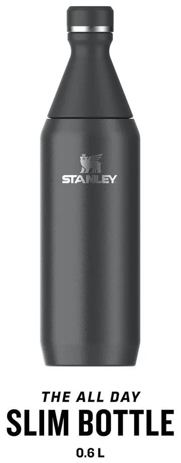 Bottiglia termica nera in acciaio inox 600 ml All Day Slim Bottle Black – Stanley