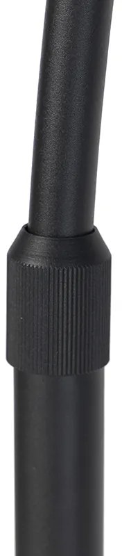 Lampada ad arco con paralume in velluto nero nero con oro 50 cm - XXL