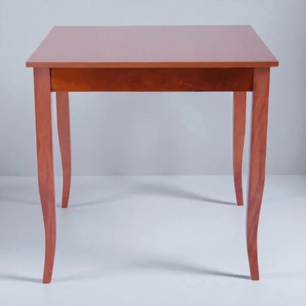 Tavolo fisso in legno con gamba a sciabola RISTORANTE misura 90x90 CILIEGIO