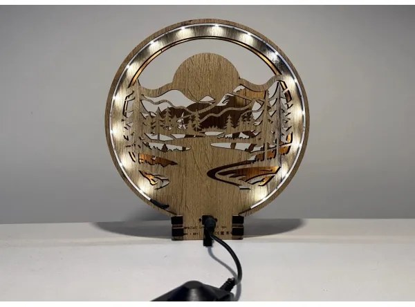 Li-Go 23598/DUB2 - Lampada decorativa da tavolo dimmerabile a LED LED/12W/230V 20x22 cm rovere