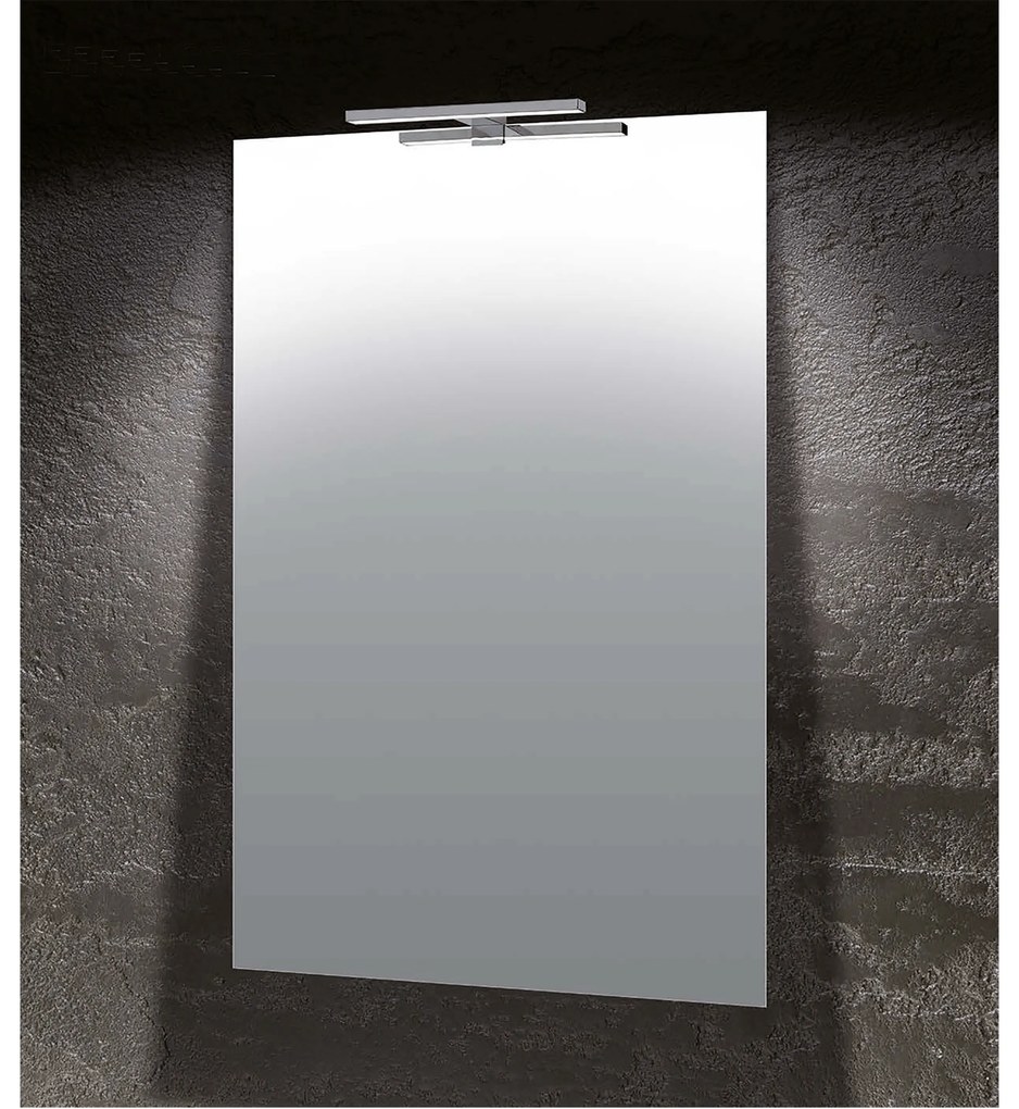 Specchio Rettangolare 60x100 Reversibile Con Illuminazione Led Feridras "Luce"