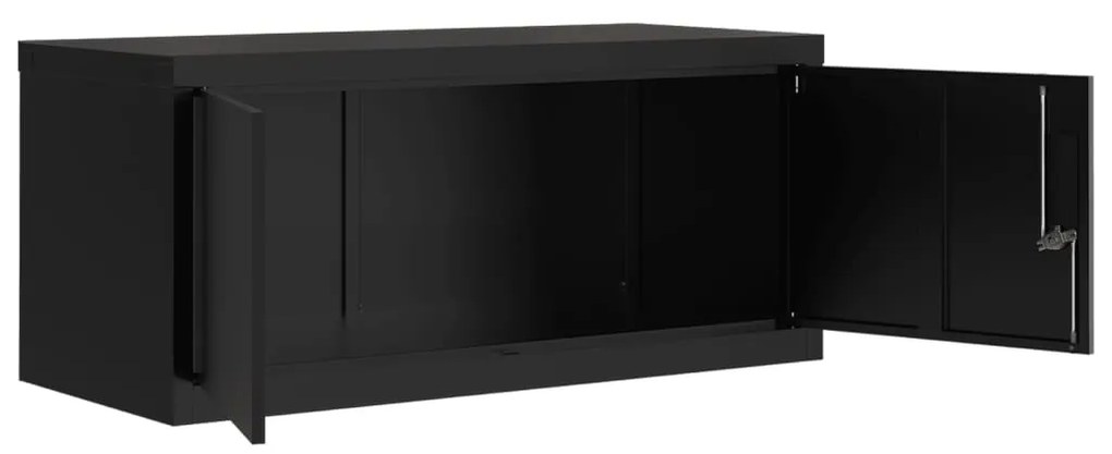 Armadio classificatore nero 90x40x130 cm in acciaio