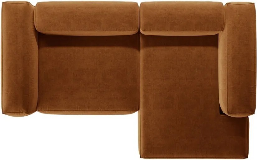 Divano angolare color mattone (con penisola a destra/con chaise lounge) Bergamo – Cosmopolitan Design