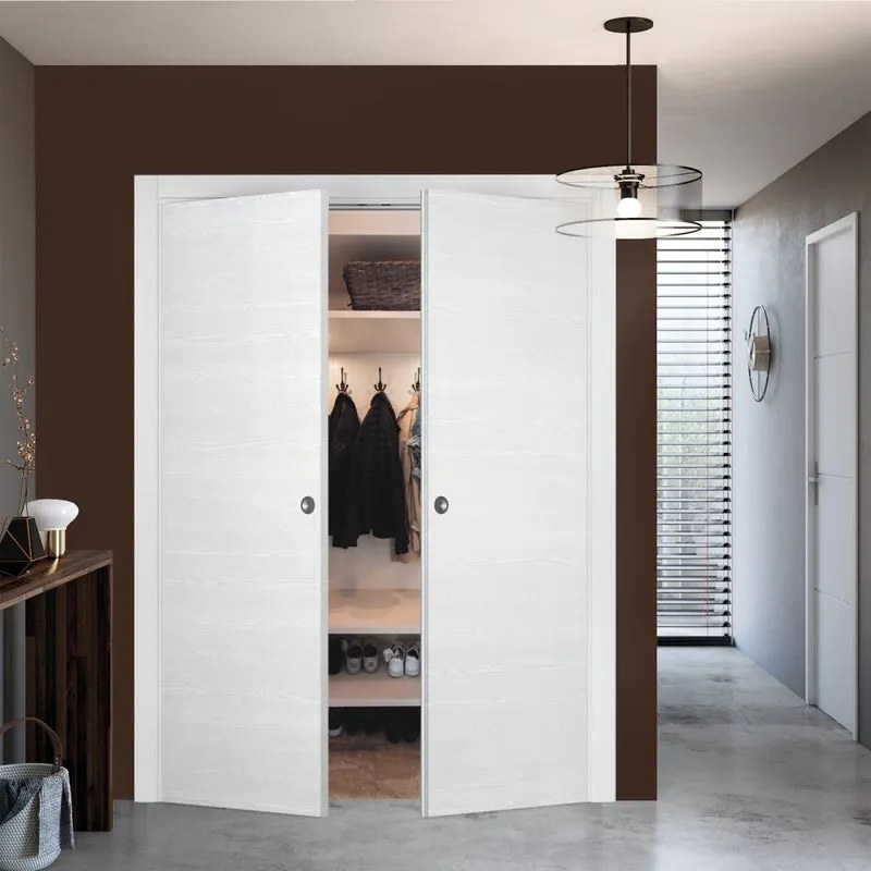 Porta per cabina armadio a battente Honey in legno colore larice, L 160 x H 210 cm, apertura reversibile