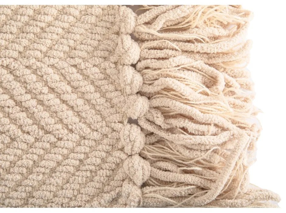 Coperta bianca/beige in ciniglia 130x170 cm Renee – Tiseco Home Studio