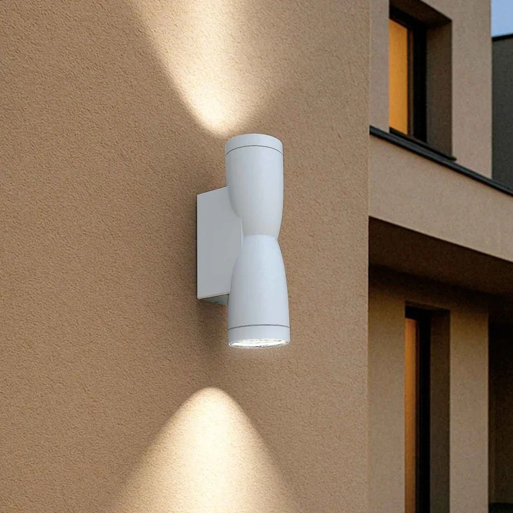 Applique Conica a Clessidra Bidirezionale, IP65 GU10 - Bianca Colore del corpo Bianco