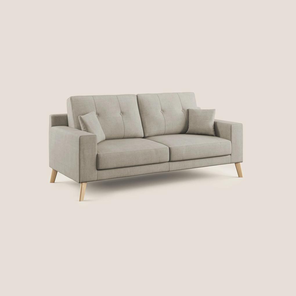 Danish divano moderno in tessuto morbido impermeabile T02 panna 146 cm