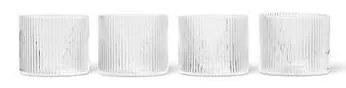 Ferm Living - Ripple Low Glasses Set of 4 Clear ferm LIVING