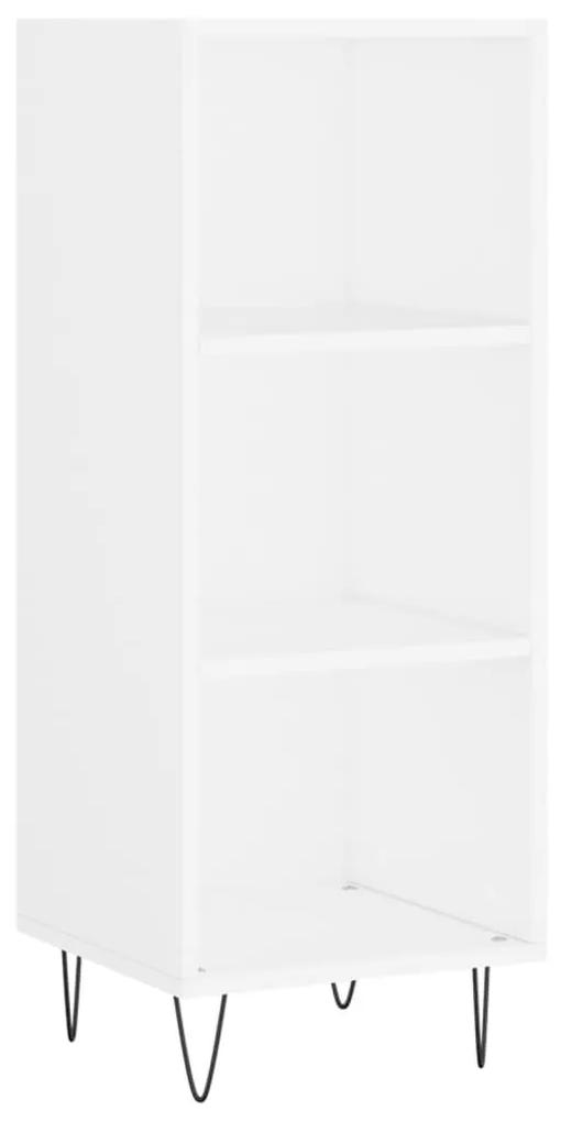 Credenza 34,5x32,5x180 cm in legno multistrato bianco lucido