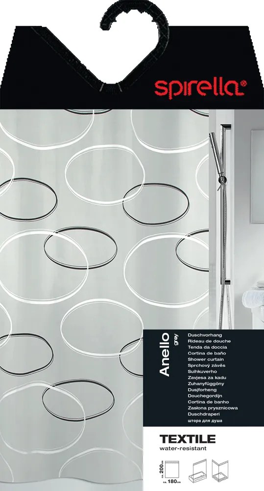 Tenda per doccia 180x200 cm Anello – Spirella