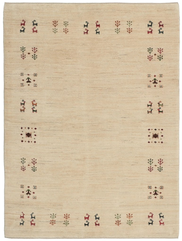 Gabbeh Tappeto 170x240 Beige (Iran) Annodato A Mano