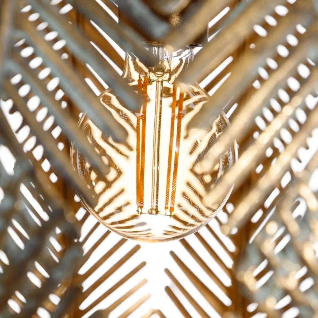 Lampadario Fogli Dorato Metallo 45 x 45 x 70 cm