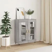 Credenza Grigio Sonoma 69,5x34x90 cm in Legno Multistrato 827770