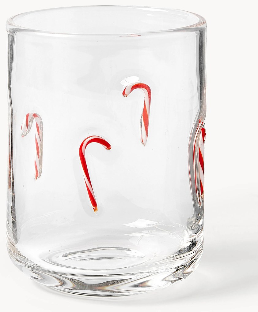 Set di 4 bicchieri in vetro soffiato Candy