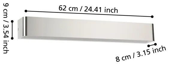 Eglo 99692 - Applique a LED da bagno SANIA LED/26,5W/230V IP44
