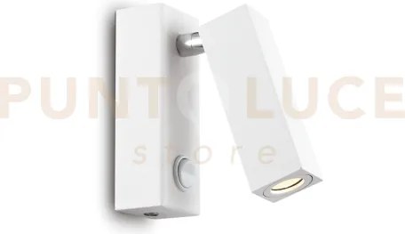 Page applique a parete con interruttore orientabile led 3000k 3w  2...