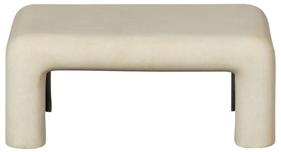 Set di tavolini da salotto color crema con effetto pietra 2 pz 42x92 cm Stani – WOOOD