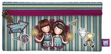 Astuccio Scuola Gorjuss Fireworks Rosso Granato (22 x 11 x 1.5 cm)