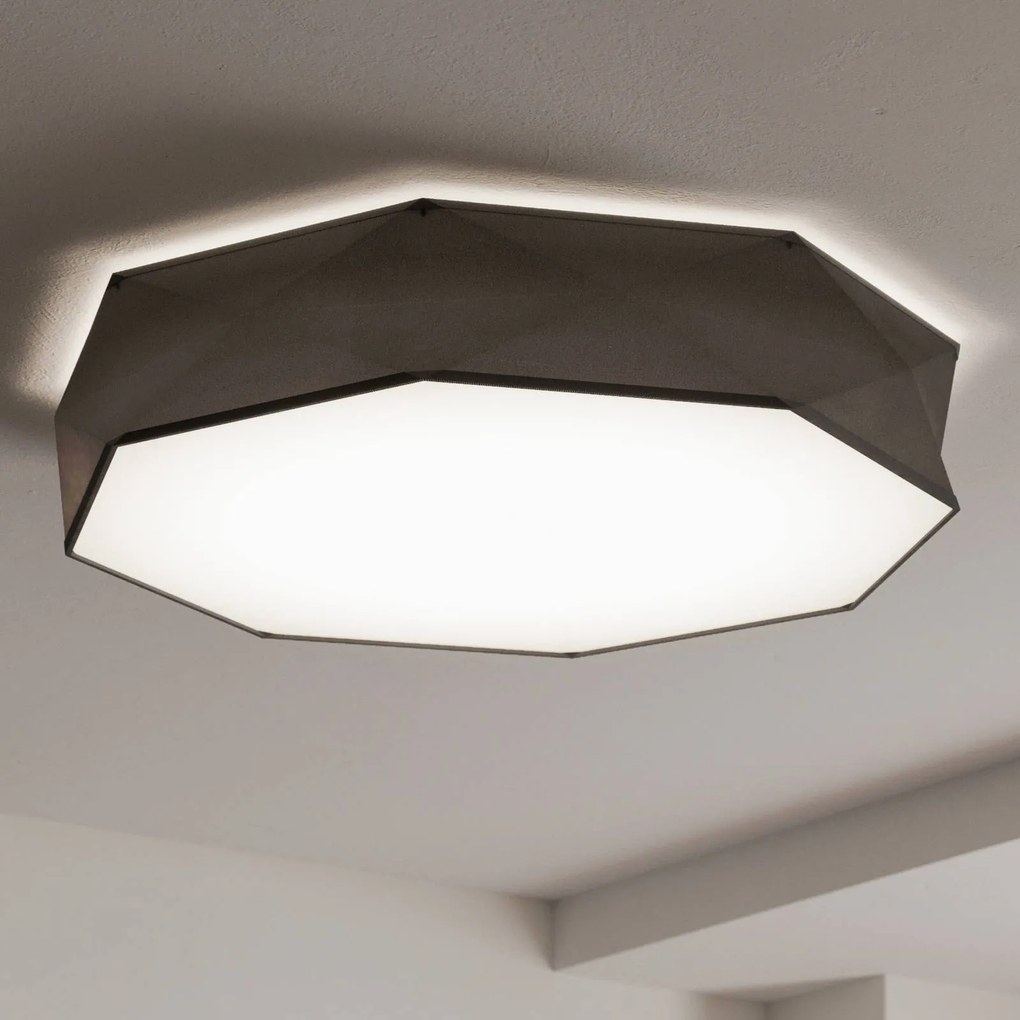 Plafoniera soffitto Kantoor New TK Lighting, dimmerabile, Nero, Soggiorno / Sala da pranzo, Metallo, Plafoniera