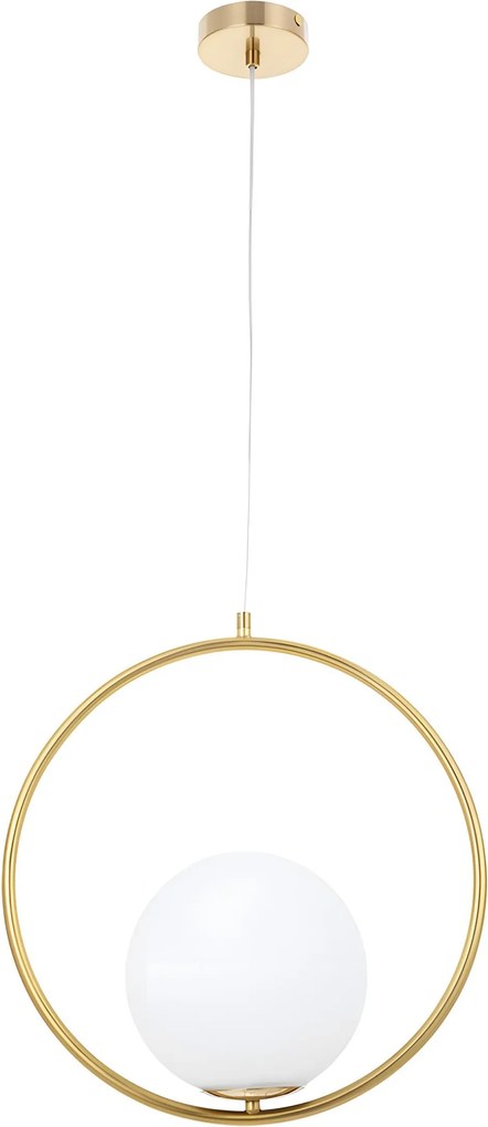 Lampada Da Soffitto Pensile Di Vetro Palla Oro Bianco Oro G109-1W Gold