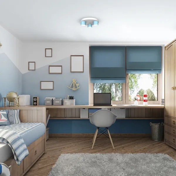 Plafoniera DIXIE 3xGX53/11W/230V blu