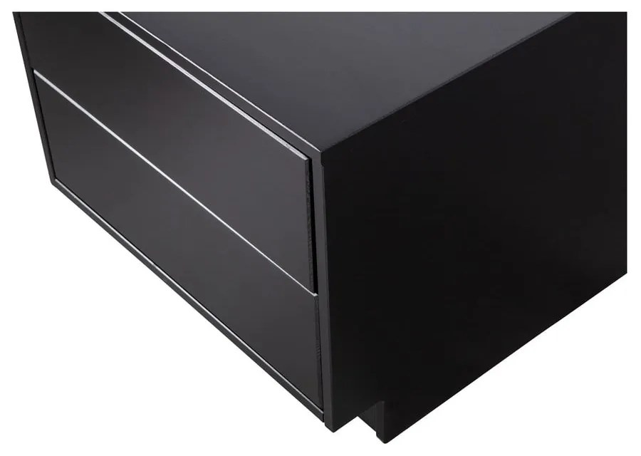 Tavolo TV modulare nero in legno di pino 50x40 cm Finca - WOOOD