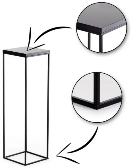 Portafiori BASICLOFT 80x24 nero