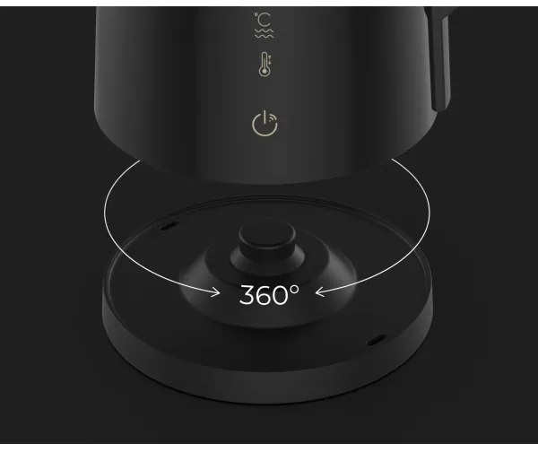 AENO - Bollitore smart con LED display 1,7 l 2200W/230V nero