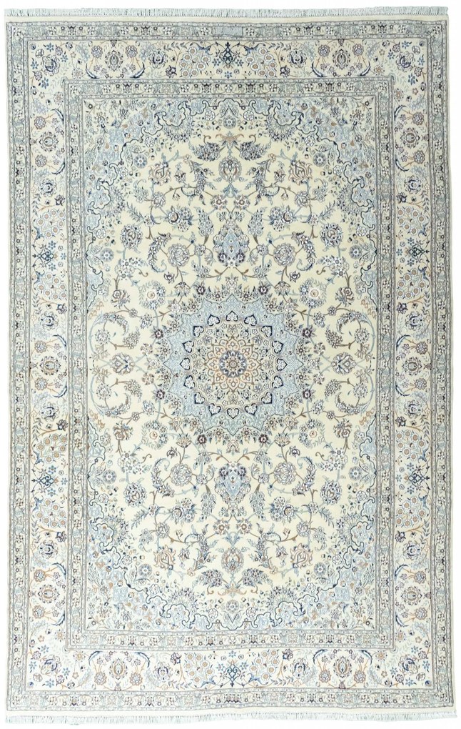 Nain Tappeto 310x200 Beige (Iran) Annodato A Mano