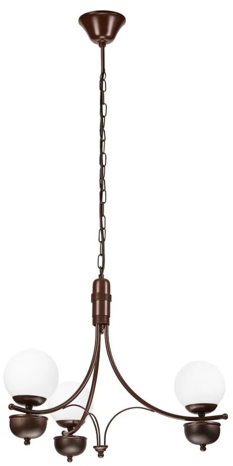 Brilagi - LED Lampadario a sospensione con catena COTTAGE 3xG9/40W/230V quercia/bianco