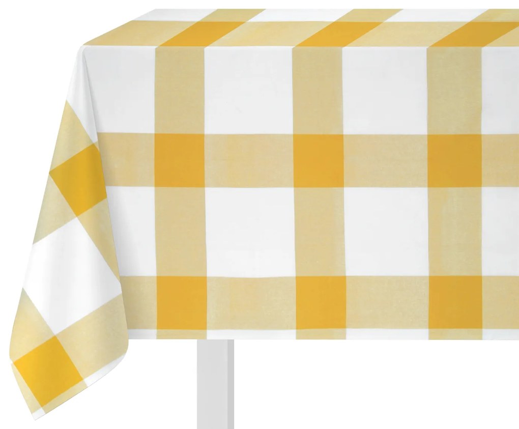 Tovaglia quadretti giallo 140x240 cm Vichy