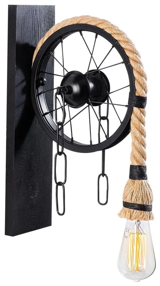 Lampada da parete EREBOS 1xE27/40W/230V nero/marrone