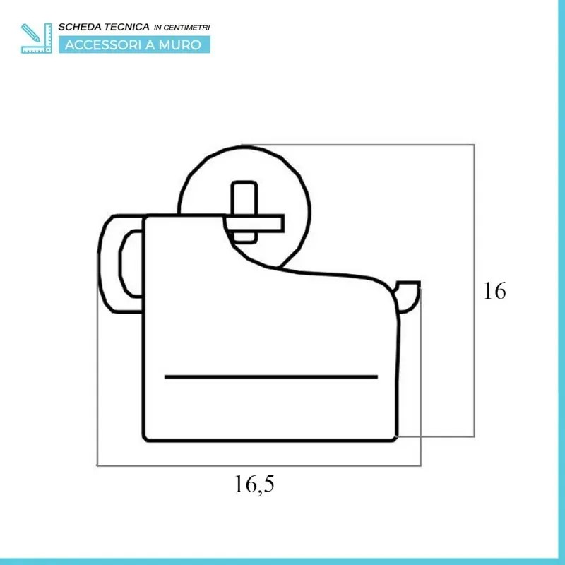 Set accessori a muro 6 pezzi in acciaio cromato e viti incluse Bora