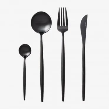 Posate Noya Mate 16 Pz Nero - Sklum