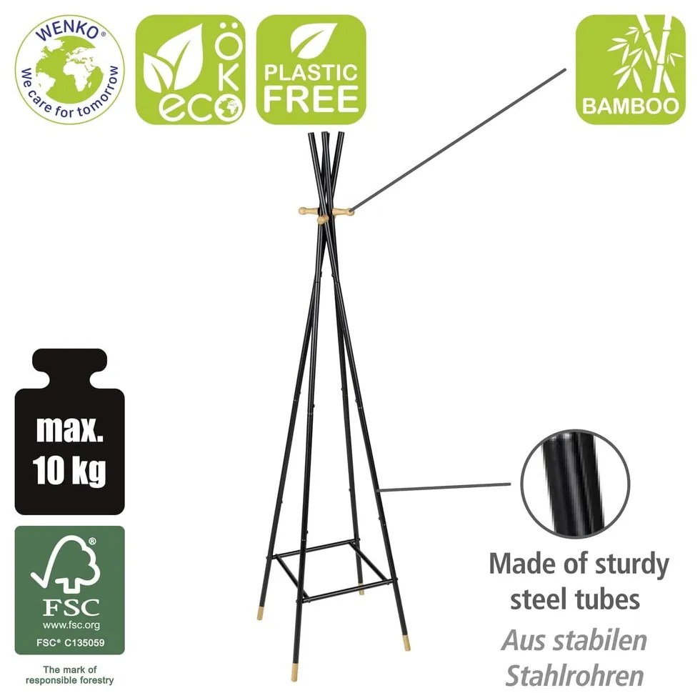 Gancio in metallo nero Loft - Wenko