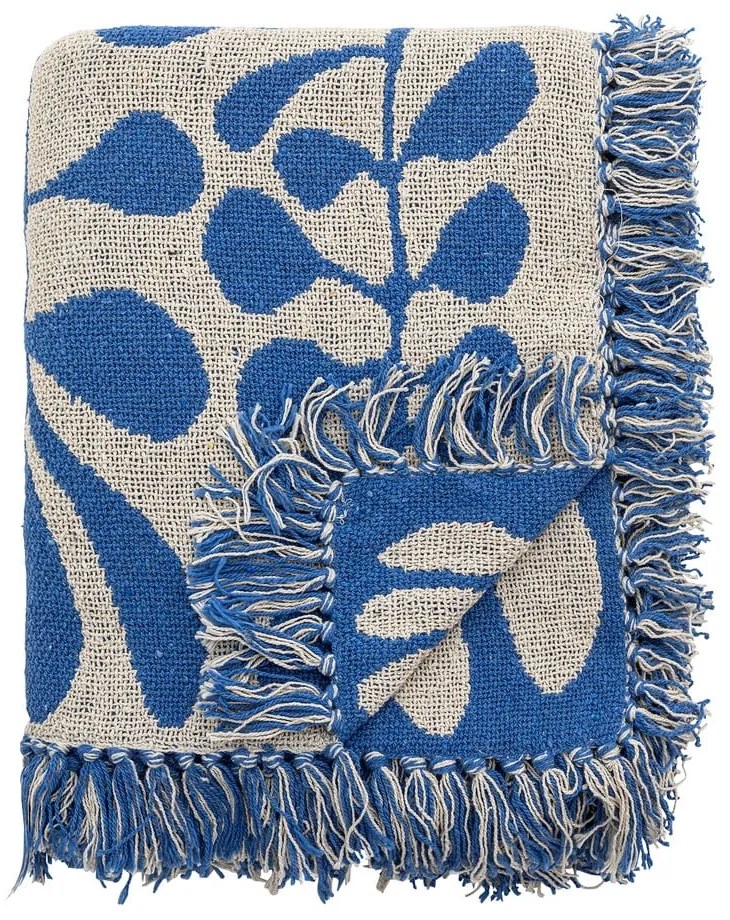 Coperta blu 130x160 cm Nevine - Bloomingville