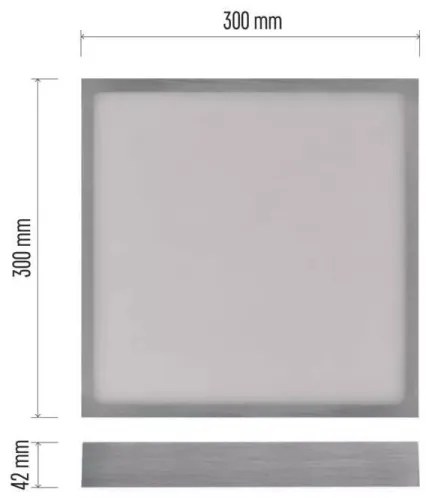 Plafoniera LED LED/28,5W/230V 3000/3500/4000K 30x30 cm cromo