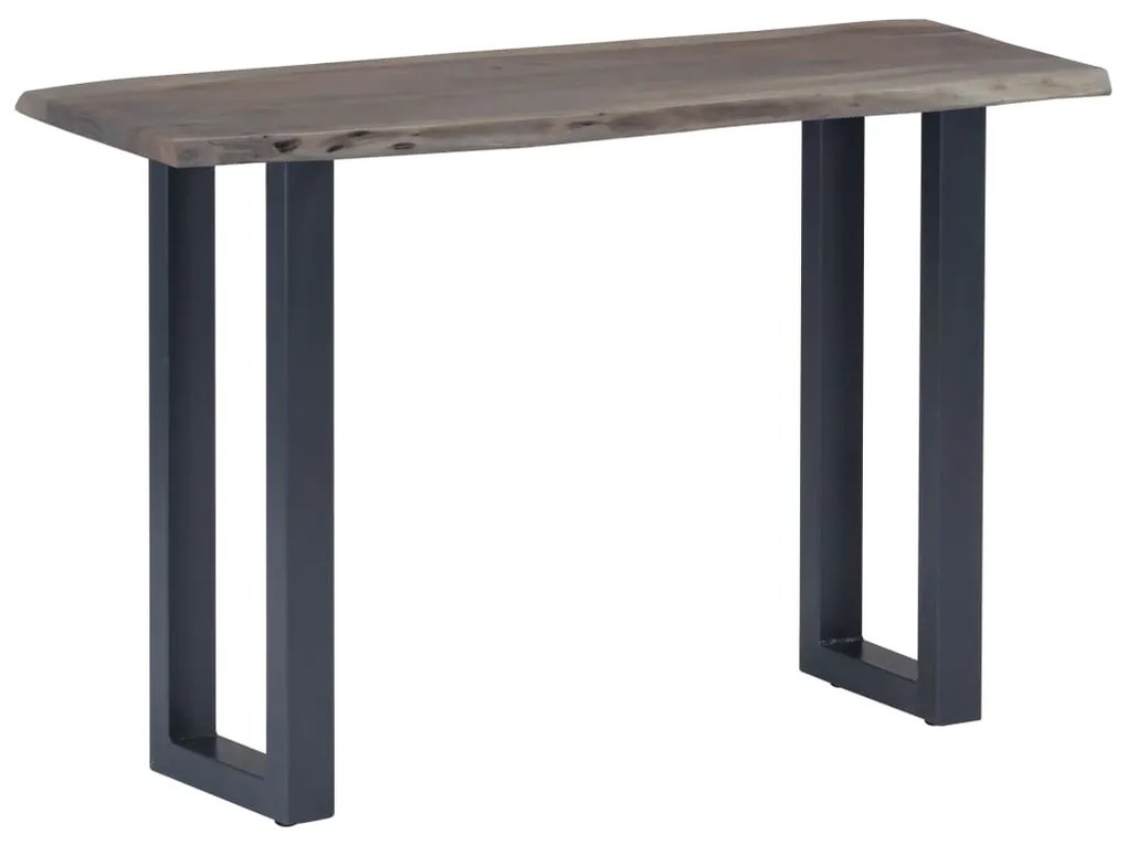 Tavolo Consolle Grigio 115x35x76 Cm Massello Dacacia E Ferro /
