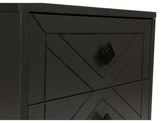 Comodino LUNA 55x50 cm antracite/nero