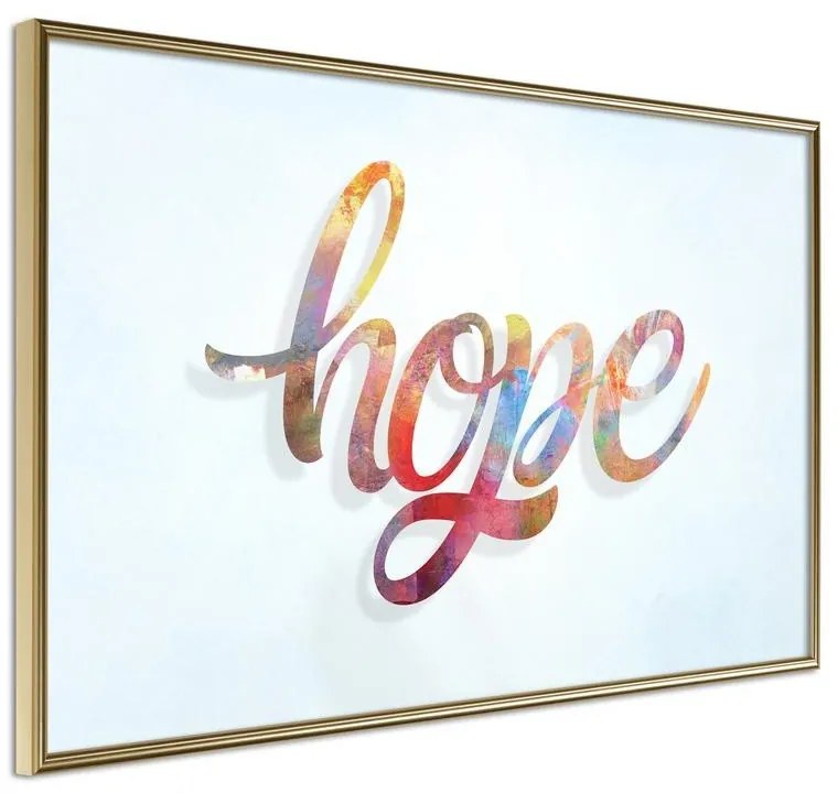 Poster  Colourful Hope  Cornice Quadri Cornice d'oro, Larghezza x Altezza Home decor 60x40