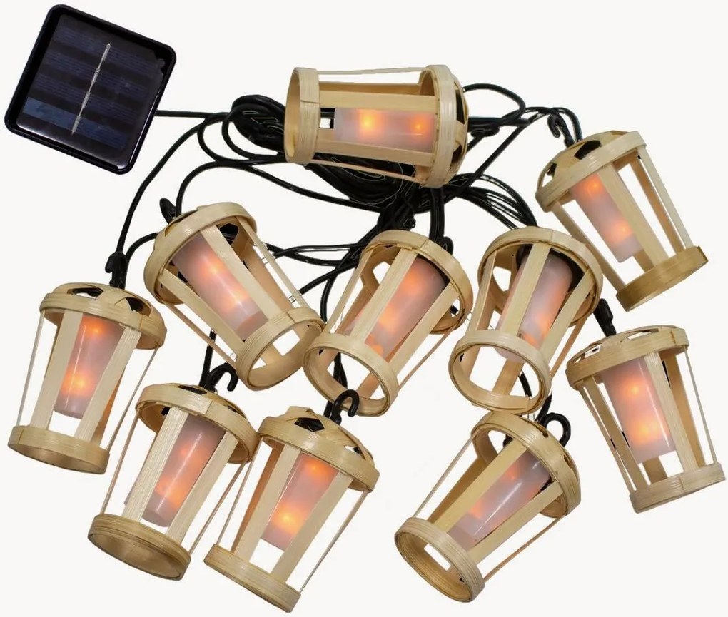 Ghirlanda solare a LED in bambù Hiama