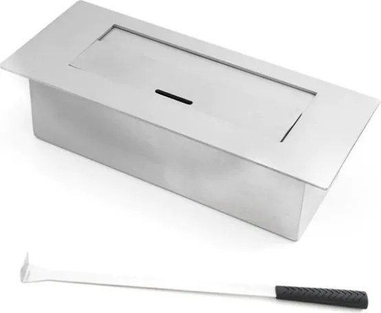 Camino a bioetanolo biocamino da terra Cambridge in legno Nero 110x37x102h