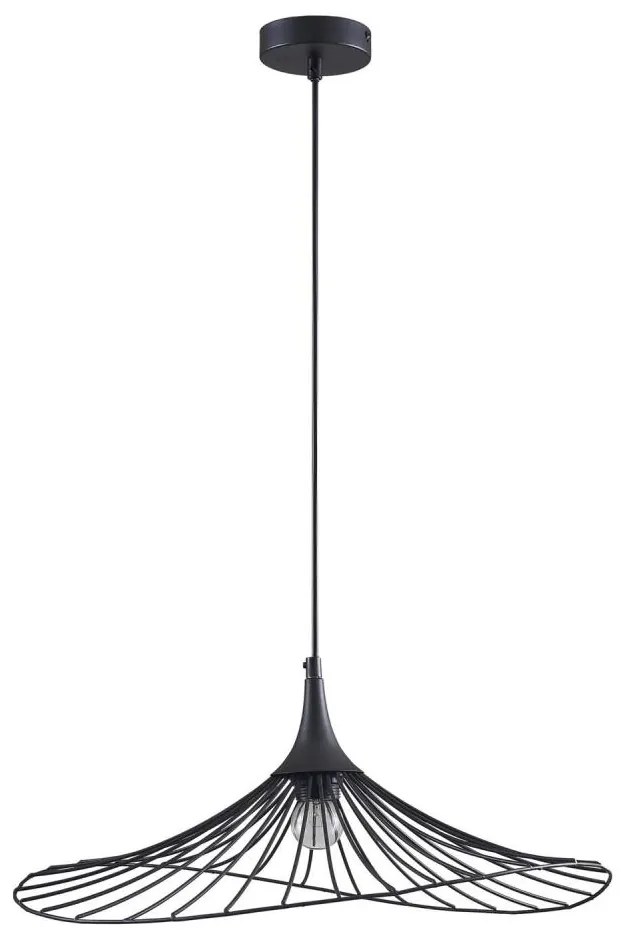 Lampadario a sospensione con filo ARIELLE 1xE27/20W/230V diametro 50 cm nero