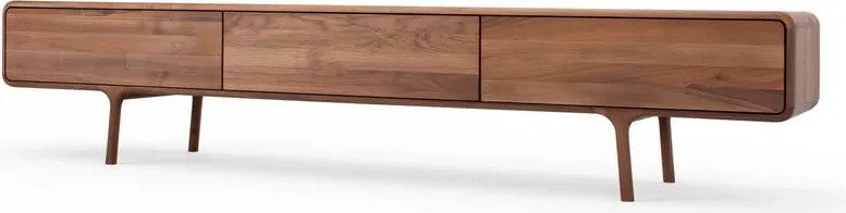 Mobile TV marrone in noce massiccio 220x45x45 cm Fawn – Gazzda