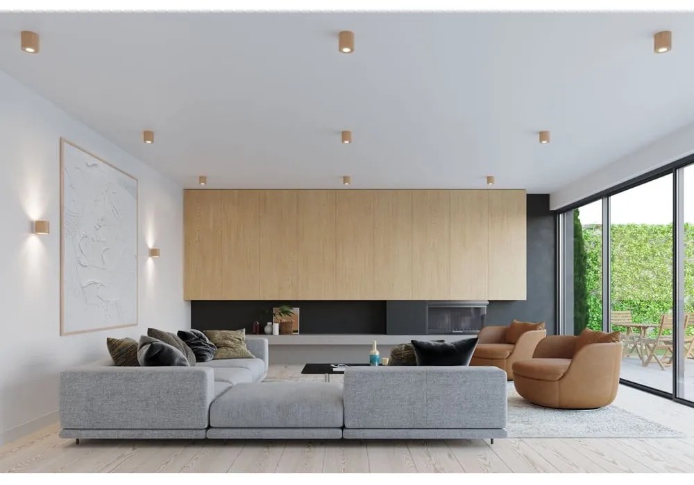 Lampada da parete in legno Roda - Sollux