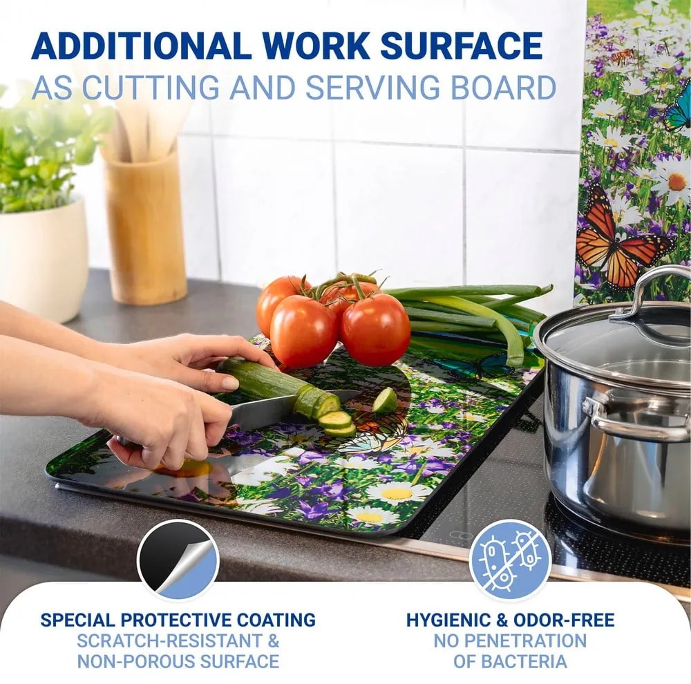 Coprifuoco in vetro temperato in set da 2 52x30 cm Summer Meadow - Maximex