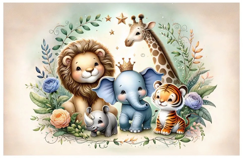 Quadro su tela – Squadra safari per bambini