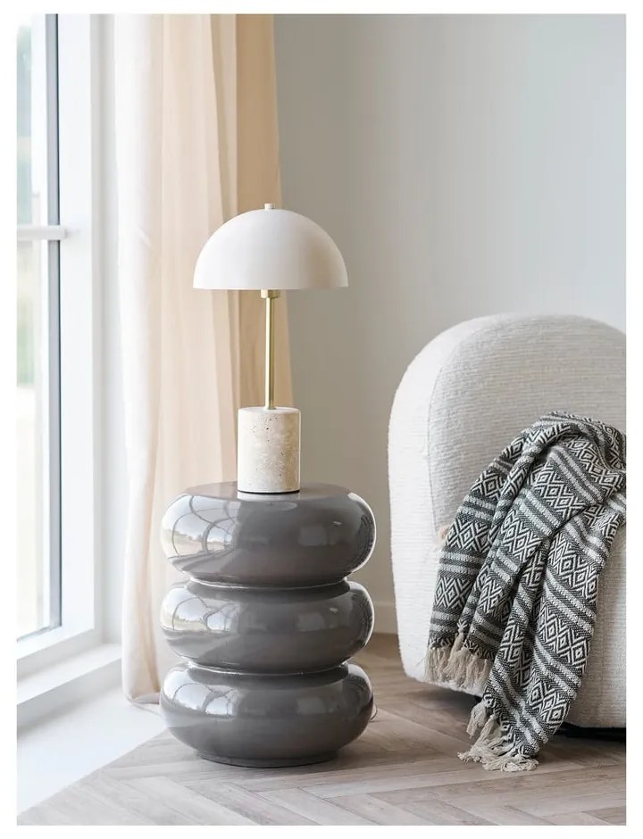 Lampada da tavolo beige con paralume in metallo (altezza totale 45 cm) Sheffield – House Nordic